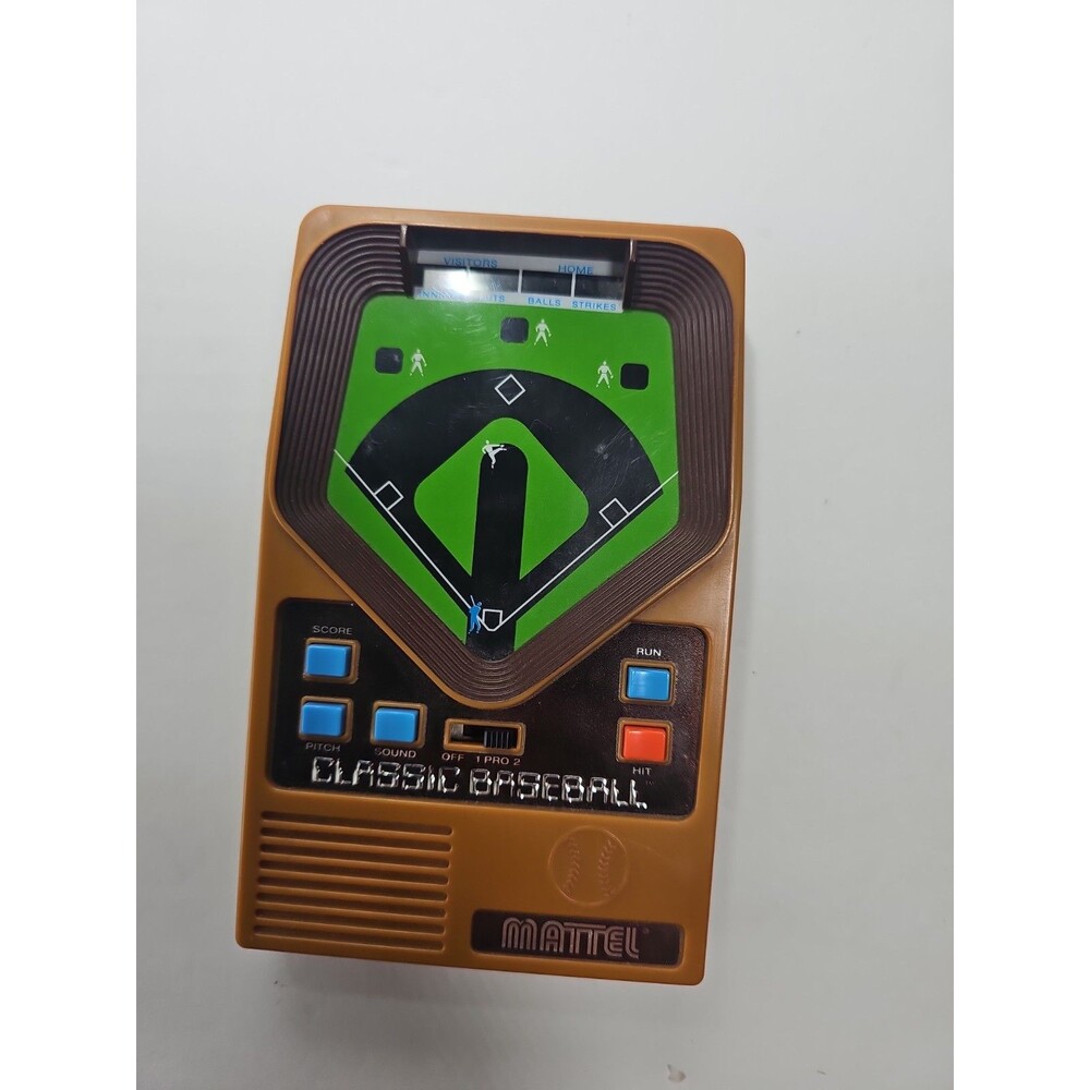 Vintage Mattel Classic Electronic Baseball Handheld Portable Game 2001 Works